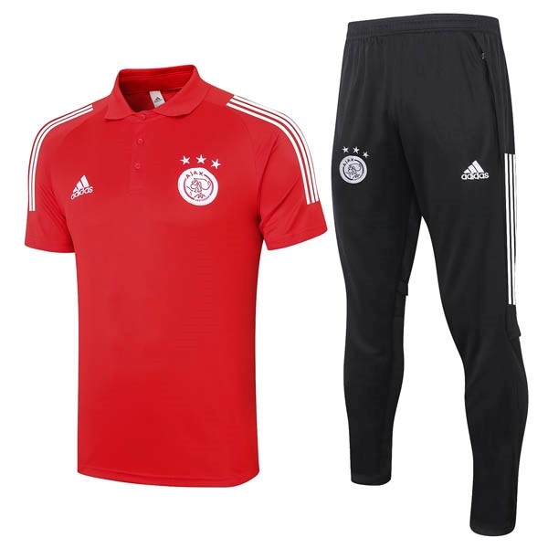 Polo Ajax Conjunto Completo 2020-21 Rojo Negro